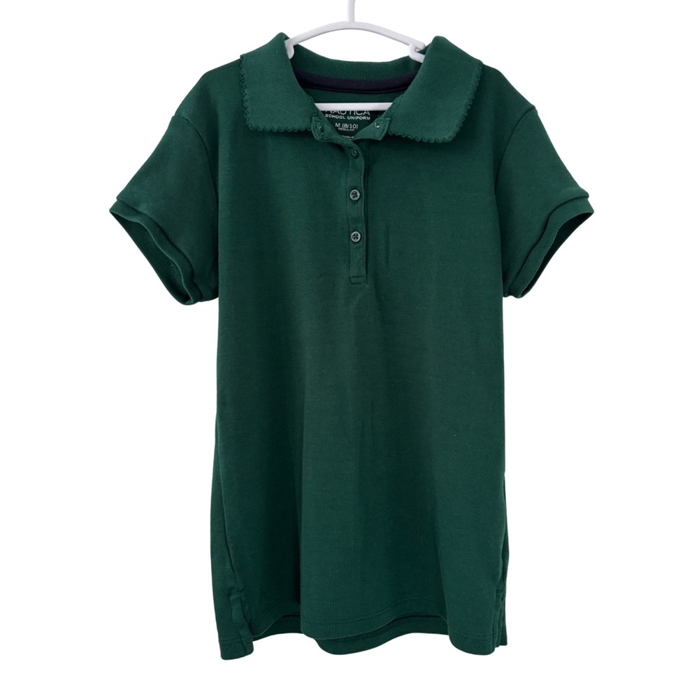Nautica Kids Polo School Uniform Polo Shirt in Forest Green